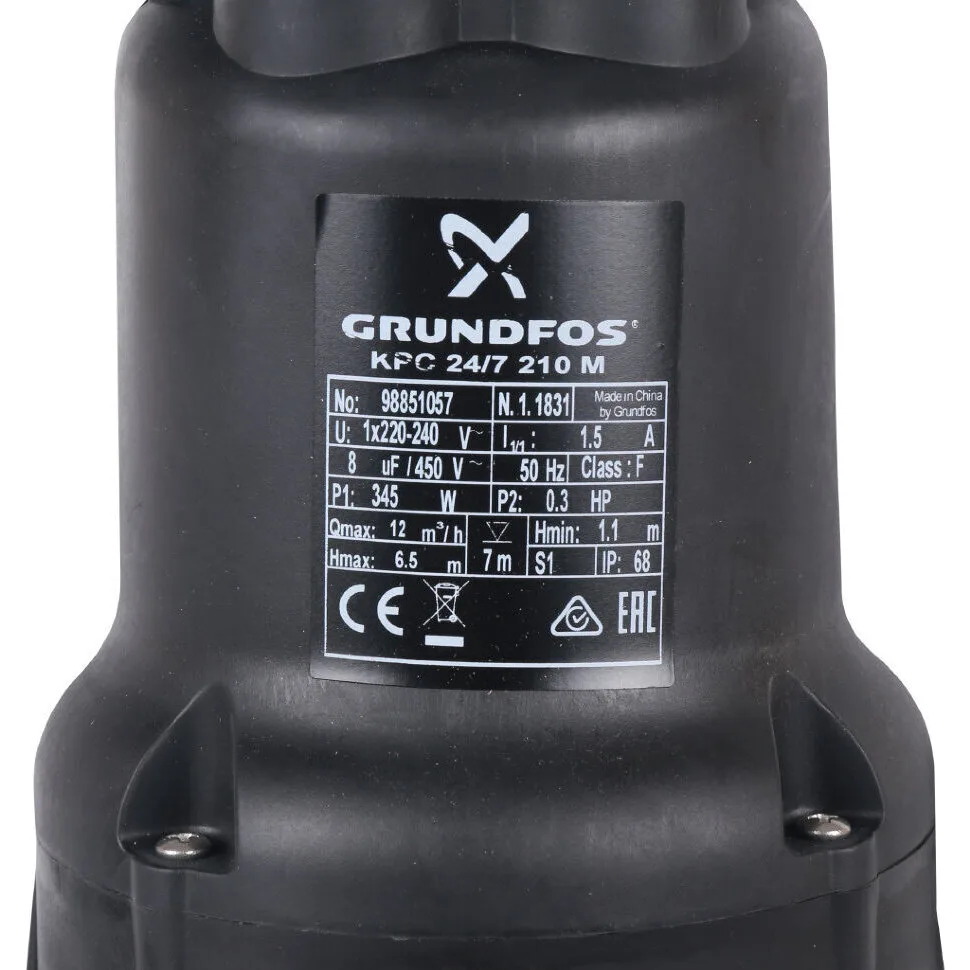 Насос Grundfos KPC 24/7 210 дренажный 98851057 Насос Grundfos KPC 24/7 210 дренажный 98851057